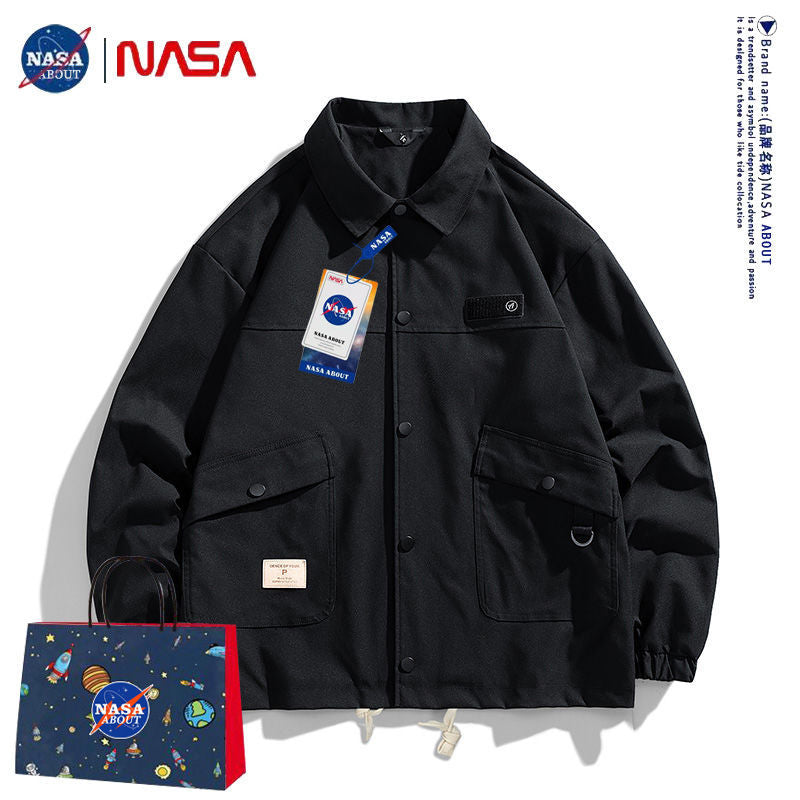 Nasa Jacket Men's Spring and Autumn Loose Fashion Brand Workwear Jacket