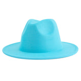 Walter White Fedora Jazz Top Hat Vintage Woolen Hat Embroidered Logo Felt Hat