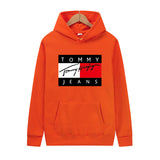 Tommy T Hoodie Hooded Sweater Fleece Print