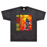 Rock Star T Shirt Guns N'Roses Use Your Illusioni T-shirt Gun Flower Band Rock Retro Short Sleeve
