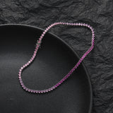 Zircon necklace Gradient tennis chain