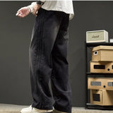 Unisex Jeans Straight Jeans Striped Wide Leg Pants Vintage Overalls