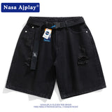 Nasa Shorts Denim Shorts Men Summer Fashion Brand
