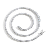 Zircon necklace gradual change size zircon tennis necklace