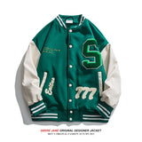 Men's Baseball Jacket Jacket Men's Vintage Cotton-Padded Casual Jacket Winter