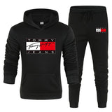 Tommy T Hoodie Casual Sports Suit Sweatpants