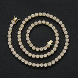 Zircon necklace Round tennis choker necklace