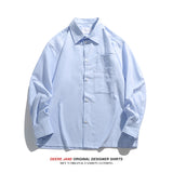 Men Long-Sleeved Shirt Spring Long Sleeve Shirt Men's Loose All-Matching Casual Shirt Coat