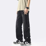 Unisex Jeans Vintage Loose Straight Pants Casual Trousers