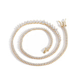 Zircon necklace gradient size zircon tennis necklace