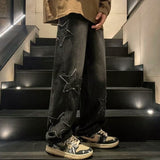 Unisex Jeans Autumn/Winter Retro Straight Loose Wide Leg Pants Casual Pants
