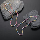 Zircon necklace color zircon marquise tennis chain