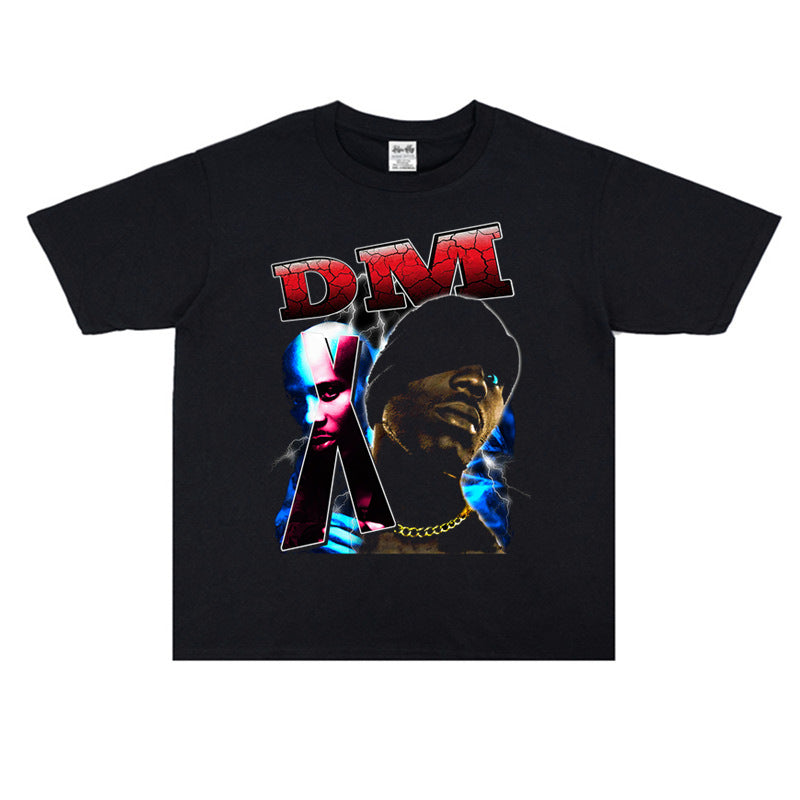 Rock Star T Shirt Printed T-shirt Loose Heavy Short Sleeve