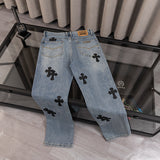 CHH Chrome Hearts Jeans Unisex Casual Loose Jeans