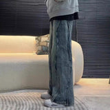 Unisex Jeans Washed Splicing Design Sense Casual