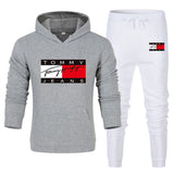 Tommy T Hoodie Casual Sports Suit Sweatpants