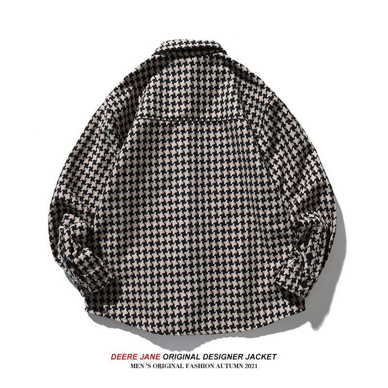 Men Long-Sleeve Shirt Spring Long Sleeve Shirt Men's Loose Casual Weaving Shirt