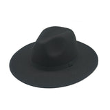 Walter White Hats Fedora Hat Simple Woolen Hat Flat Brim Wide Brim Soft Felt Cap
