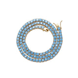 Zircon necklace full zirconium single row chain