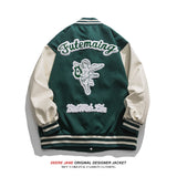 Men Baseball Jacket Spring Baseball Jacket Retro Loose Vintage Casual Jacket