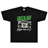 Rock Star T Shirt Green Day Kill the DJ T-shirt Rock American Style Loose Short Sleeve