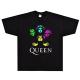 Rock Star T Shirt T-shirt Queen Band Rock Street Retro Loose Printed Short Sleeve