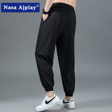Nasa Sweatpants Black Pants Men's Summer Thin Fashion Brand Student Loose