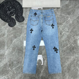 CHH Chrome Hearts Jeans Unisex Casual Loose Jeans