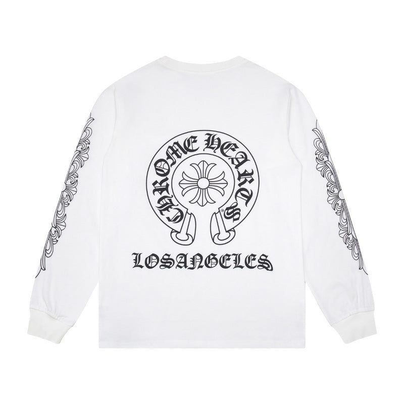 Chh Chrome Heart Long Sleeve Shirt Unisex Fashion Loose Long Sleeve Shirt