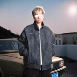 Unisex Baseball Jersey PU Leather Jacket