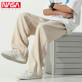 Nasa Sweatpants Men's Summer Thin Quick-Drying Black Casual Trousers Loose