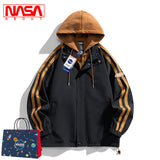 Nasa Jacket Spring and Autumn Hooded Jacket Men's Fashion Brand Loose