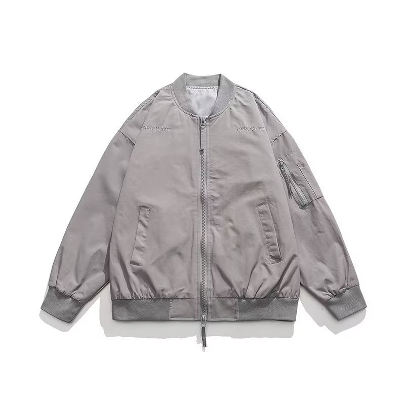 Unisex Baseball Jersey Spring and Autumn Loose Embroidered Bomber Jacket
