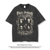 Rock Band T Shirt Short-Sleeved T-shirt Washed Old