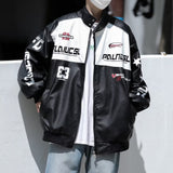 Unisex Baseball JerseyPU Leather Jacket Pilot Bike Suit