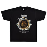 Rock Star T Shirt Behemoth Chaotica T-shirt Rock Band American Style Loose Street Vintage Short Sleeve