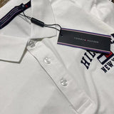 Tommy T Shirts V-neck Embroidery Small Icon Striped Couple Polo Shirt