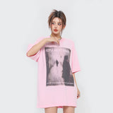 after Prom Shirt Summer Printed Loose T-shirt Women Short Sleeve Men's Cotton Half Sleeve T-shirt