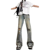 Unisex Jeans Retro Blue Ripped Jeans