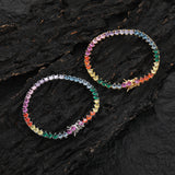 Zircon necklace colorful full zirconium tennis chain
