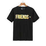 Vlone T Shirt Spring and Autumn Psychedelic Yellow Big V