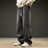 Unisex Jeans Washed Old Jeans Loose Casual Pants