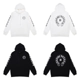 CHH Chrome Heart Hoodie Crowe Horseshoe Burning Cross Print Long Sleeve Sweater