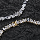 Zircon necklace devil's eye zircon tennis chain