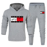 Tommy T Hoodie Casual Sports Suit Sweatpants