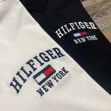 Tommy T Shirts V-neck Embroidery Small Icon Striped Couple Polo Shirt