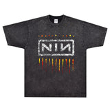 Rock Star T Shirt T-shirt Nine-Inch Nail Band Rock Loose Vintage Print Short Sleeves