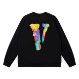 Vlone Sweatshirts Autumn and Winter Colorful Letter Prints
