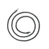 Zircon necklace 3 prong black tennis chain