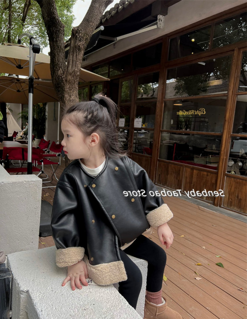 Girl Jacket Men's and Women's Fleece Padded Coat Jacket